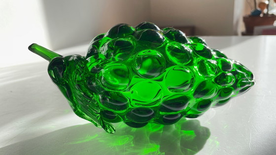 Image 1 of Vintage groene glazen druiventros