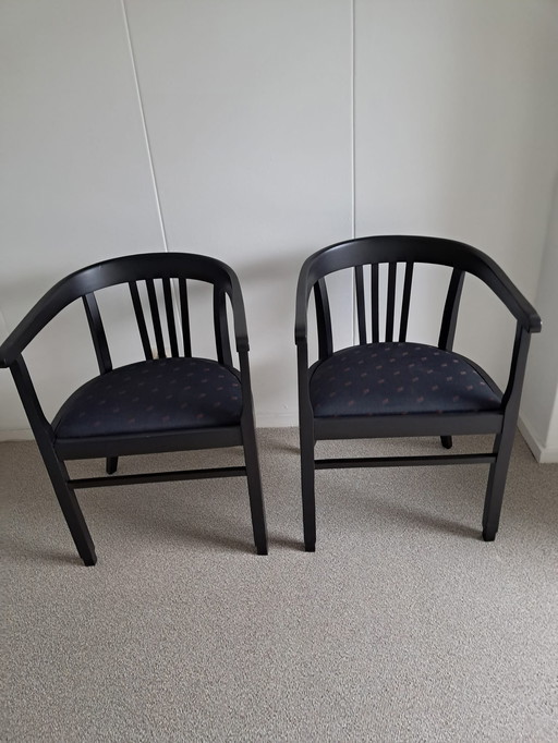 2 Beautiful Solid Chairs With Armrests