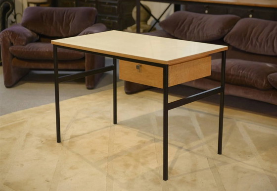 Scrivanie per studenti CM217 di Pierre Paulin edito da Thonet anni '60 – Legno, polished steel, Vintage (photo 12 of 12)