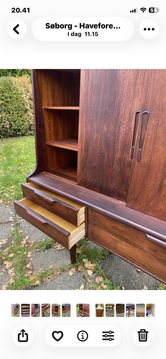 Credenza con vetrina danese vintage in palissandro, ES Møbler Silkeborg, Model 87, Anni '60 (foto 7 di 8)
