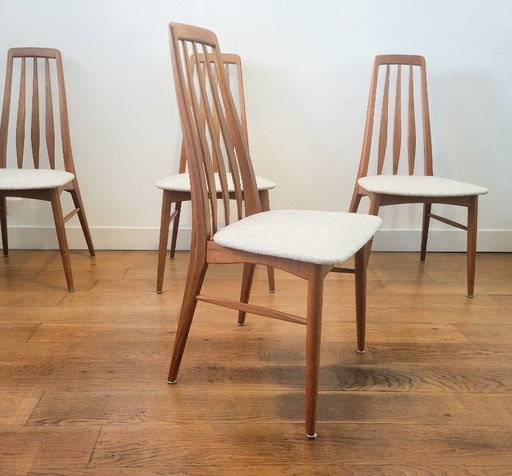 Ensemble de 4 chaises "Eva" par Niels Koefoed pour Koefoed Hornslet 1960.