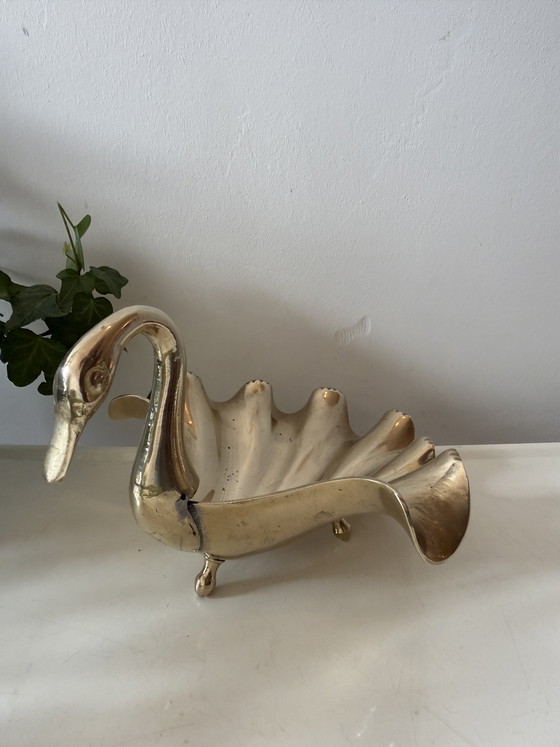 Image 1 of Aufbewahrungsbox aus Messing in Schwanenform