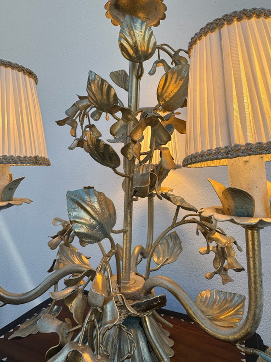 Lampada fiorentina a fogliame anni '70 – Lampade da tavolo, Metallo (photo 15 of 15)