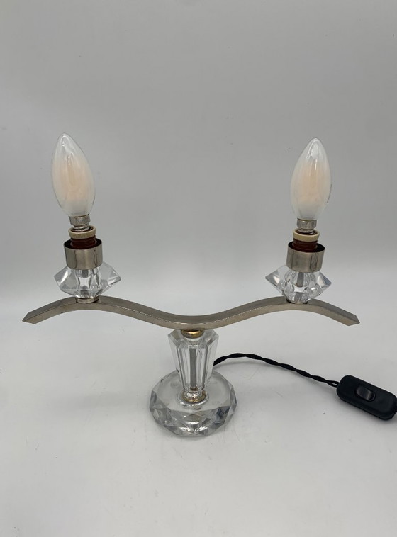 Image 1 of Pair of Murano glass table lamps from the 1930s