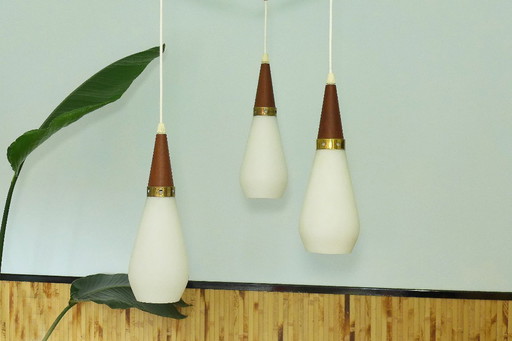 Vintage cascade lamp Skand. Lamp 60s 70s Danish Design Teak