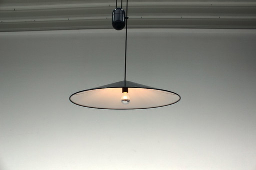 wie neu! Goffredo Reggiani Mid Century Designer Pendelleuchte, Vintage Deckenlampe höhenverstellbar, Italien 60s / 70s