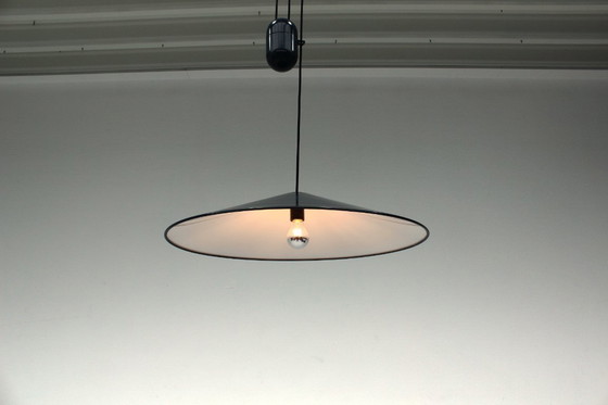 Image 1 of wie neu! Goffredo Reggiani Mid Century Designer Pendelleuchte, Vintage Deckenlampe höhenverstellbar, Italien 60s / 70s