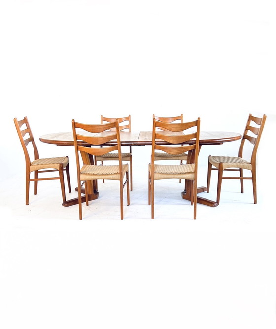 Image 1 of Table à manger extensible XL vintage, Dyrlund '70s