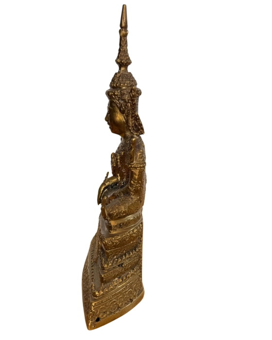 Thai Bronze Buddha – Bhumisparsha – Rattanakosin Style – Sculpture (photo 4 of 8)