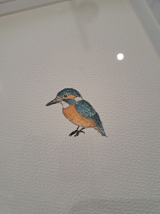 Image 1 of Set of 3 original watercolor paintings of mini birds