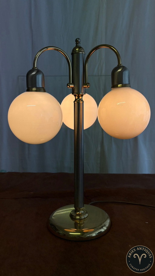 Lampe de table Vintage Space Age avec verre opale - 3-light (ca. 1974)