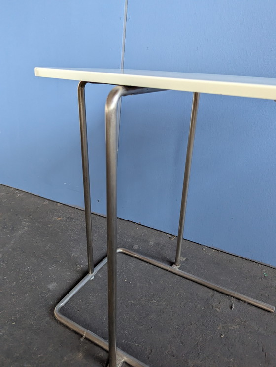 Vintage IKEA RIAN bijzettafel/ bedside table – Chrome, Wood (photo 7 of 10)
