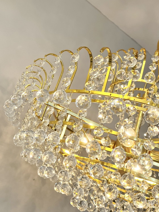 Image 1 of Crystal Large Chandelier Pendant Lamp Crystal Balls