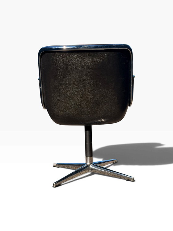 Sillón Executive Charles Pollock para Knoll, cuero negro 1960 – Sillones, Leather (photo 6 of 11)