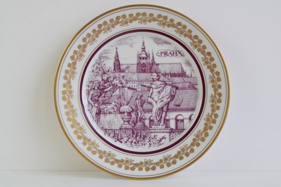 Image 1 of Piatto decorativo vintage Epiag Orion (Praga) con motivo