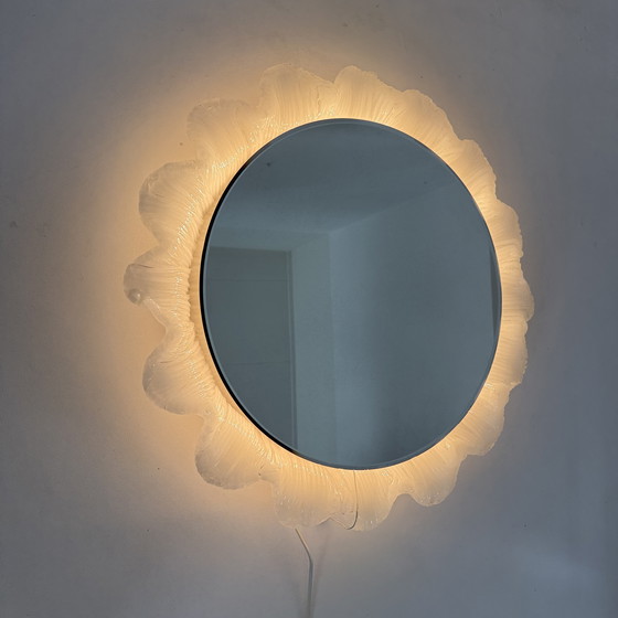 Image 1 of Vintage Lucite wall mirror with backlight , 1970’s , Germany