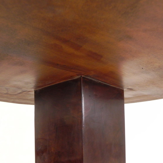 Image 1 of Art Deco Style Table With Different Types of Inlaid Wood