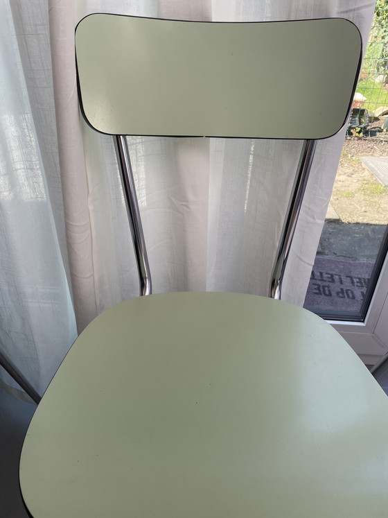 Image 1 of 3 unique Formica chairs in pastel colors