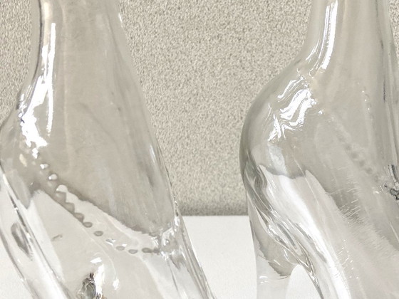 Image 1 of 2 bottiglie/flaver in vetro vintage, design registrato, KEFLA Francia, tacchi alti, decorative