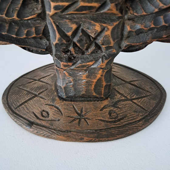 Image 1 of Wooden candlestick Scandinavian vintage