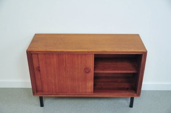 Mobile vintage in teak con ante scorrevoli – Mobili contenitori, Metal, Wood (photo 7 of 8)