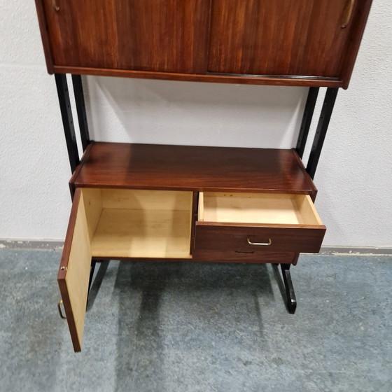 Vintage wall cabinet modular wall rack Formule furniture bookcase – Shelving unit, Wood (photo 15 of 15)