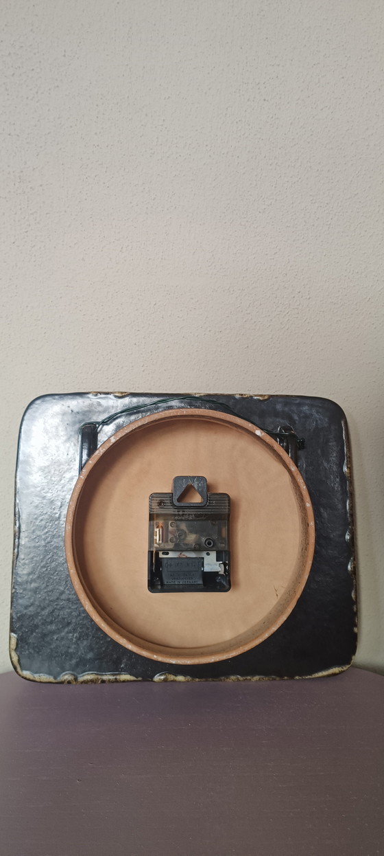 Image 1 of Kienzle Chunky Lava Wall Clock – Ceramic – Germany, 1960s