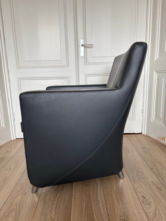 Image 1 of Fauteuil Leolux Dolcinea - Cuir anthracite - Très bon état