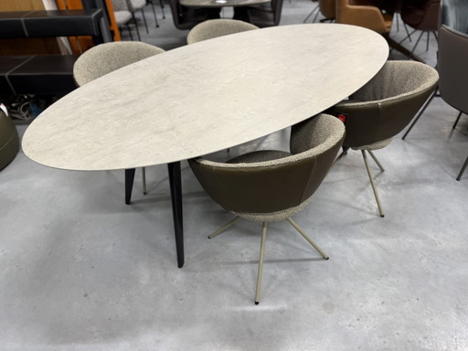 Harvink Fier Tables de salle à manger Céramique grise 225xD115