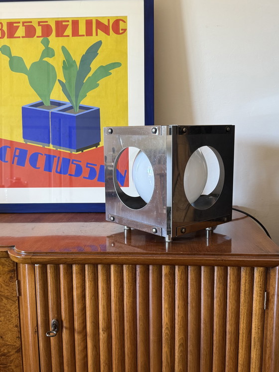 Image 1 of Space Age Cubic Table Lamp, Italy 1970s