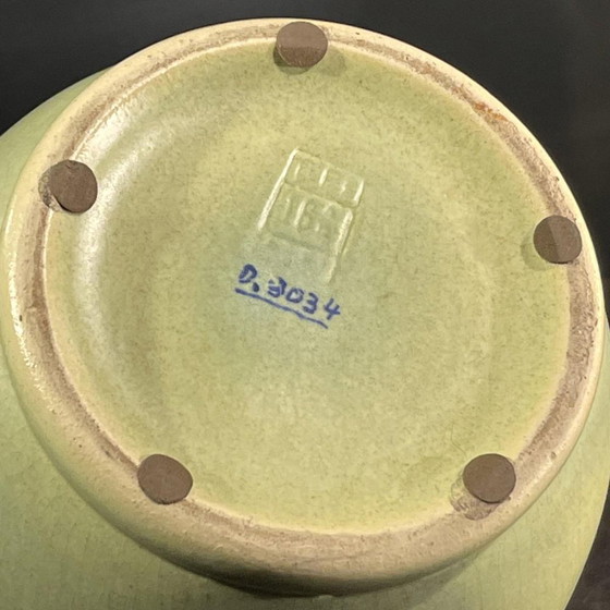 D3034 Vaas van steengoed door Ernest Dhossche voor Boch Frères Keramis – Vazen, Ceramic, Design (photo 11 of 14)