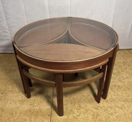 Image 1 of Mid century retro vintage teak trinity coffee table by nathan 1960  Add a stylish and versatile piece to your living space
