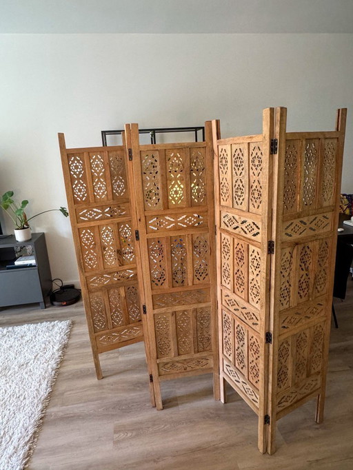 Kamerscherm Wooden Folding Room Divider