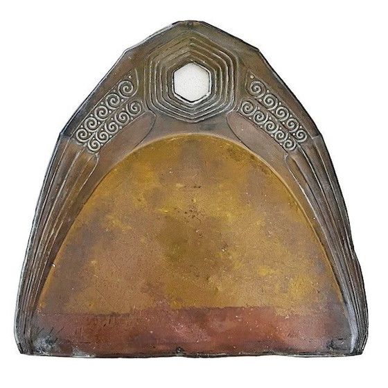 Image 1 of Pelle et balayette Art Déco anciennes, en laiton, années 1920