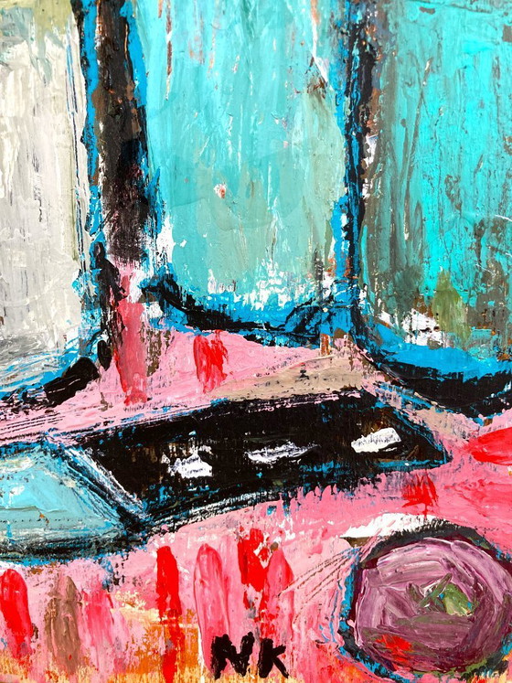 Image 1 of BOTTLES AND BLACK FLORAL WALLPAPER