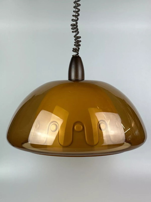 60's 70's Plafonnier Lampe à suspendre Acrylique Plastique Métal Space Age Design