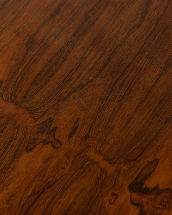 Image 1 of Vintage Rosewood Coffee Table With Leather Magazine Shelf by Topform, Mid-Century Dutch Design, 1960s