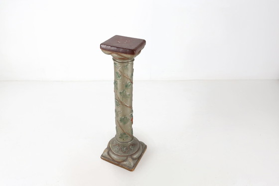 Image 1 of Art Nouveau Console or Pied De Stall in Glazed Plaster, 1920s