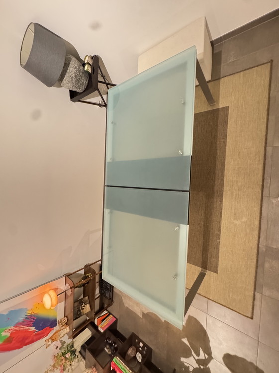 Image 1 of B&B Italia extendable designer dining table, Paolo Piva, glass