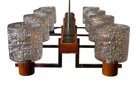 Image 1 of Lampadario allungato vintage in stile scandinavo