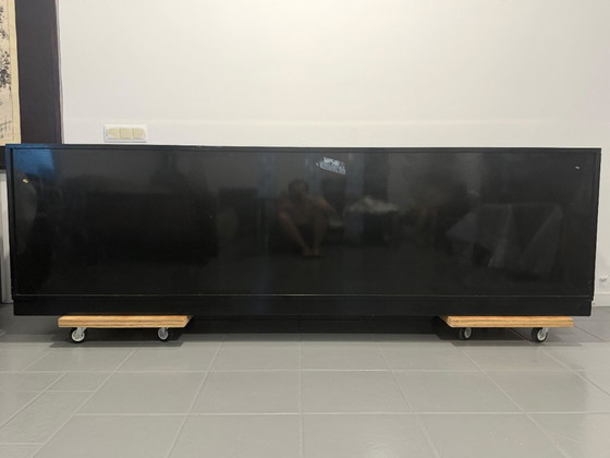 Pierre Cardin Sideboard With Brass Black Lacquered Shell Inlays, 1980 – Wood (photo 13 of 64)