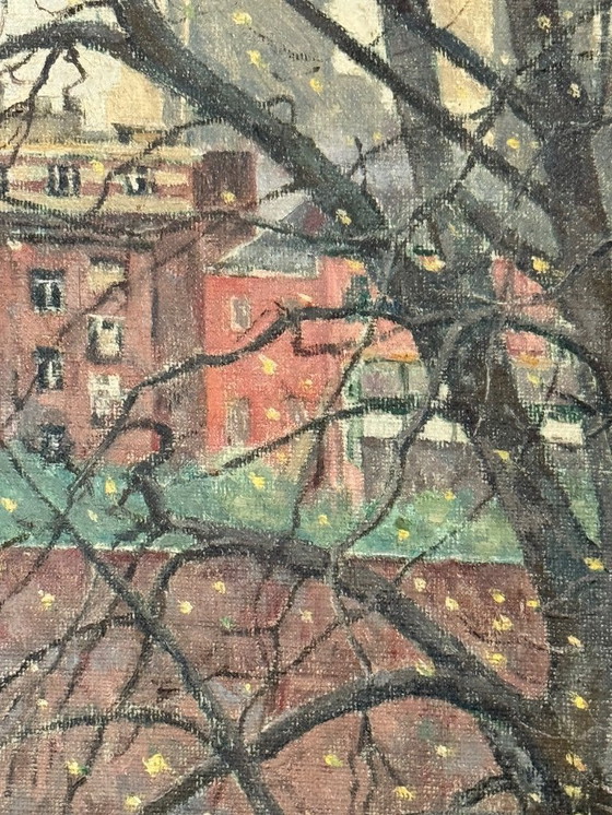 Image 1 of Óleo sobre lienzo pintura antigua