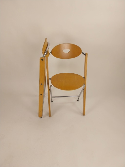 1x ensemble de deux chaises pliantes Kembo par Ruud Jan Kokke années 1980