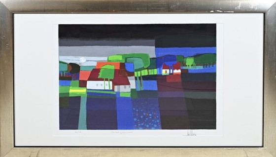 Image 1 of Ton Schulten (1938) Screen print "In the Green" Ges Gen Ged Title