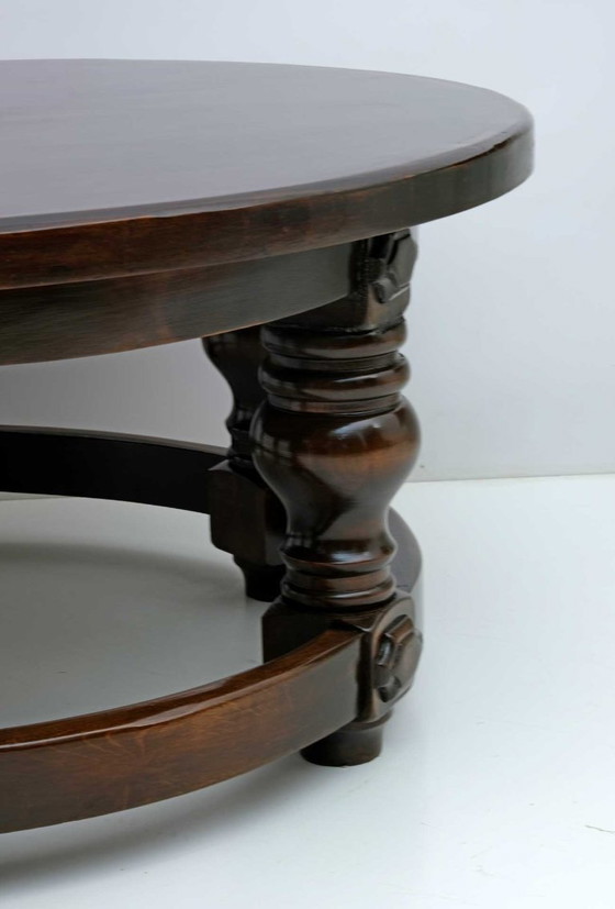 Image 1 of 20th Century Louis XIII Style Walnut Coffee Table