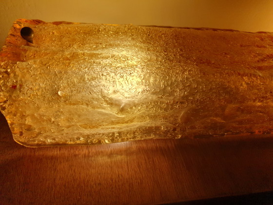 Image 1 of Murano Glas Wandlampe Mazzega, RZB, Bernsteinglas, Amber, 1970, Mid century