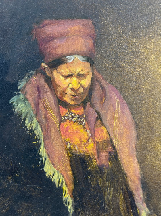 Ritratto Originale Olio su Tela "Portrait 001" – Li Feng (1977) – Realismo su Legno – 2026 – Dipinti e disegni (photo 3 of 4)
