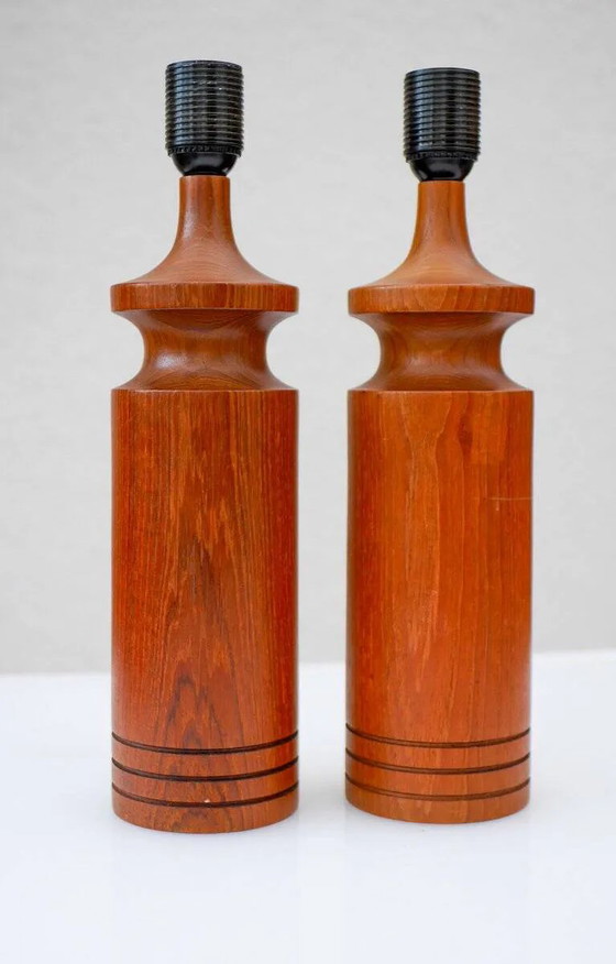 Grandes lampes de table danoises modernes en teck, style milieu du siècle, lot de 2 – Mid Century Modern (photo 5 of 13)