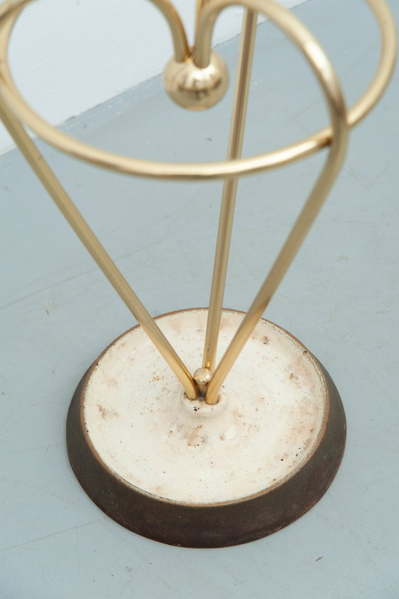 Image 1 of Paragüero de latón y hierro fundido (años 50)