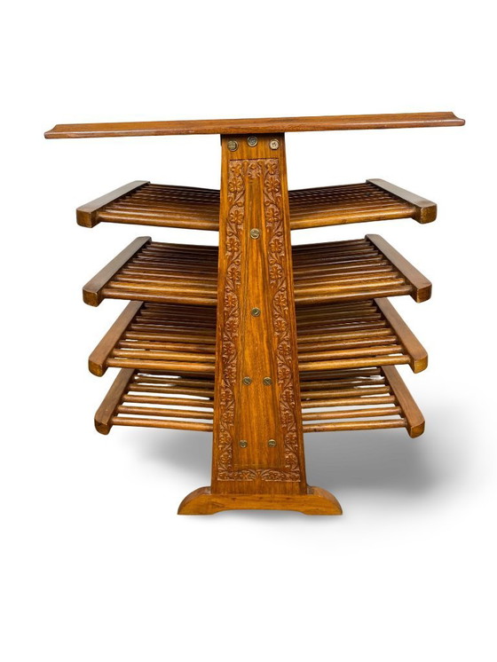 Image 1 of Porte-revues en bois dans le style d'Edward J. Wormley, Circa 1950